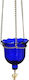 Hängendes Vigilölampen aus Olivenöl Blau mit einer Größe von 13x11 cm inklusive Kette 65 cm Länge