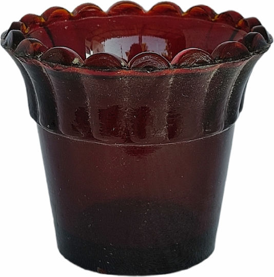 Vigilölampen Kerze Tasse Natürliche Rotes Feuerfest 5,5×6,5cm