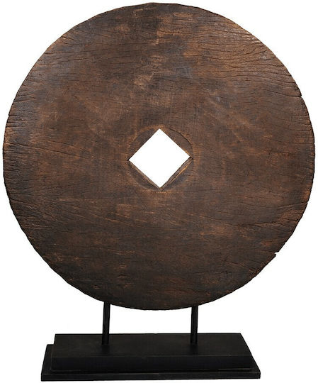 Επιδαπέδιο Διακοσμητικό Ρόδα Ξύλο 82x70x21cm