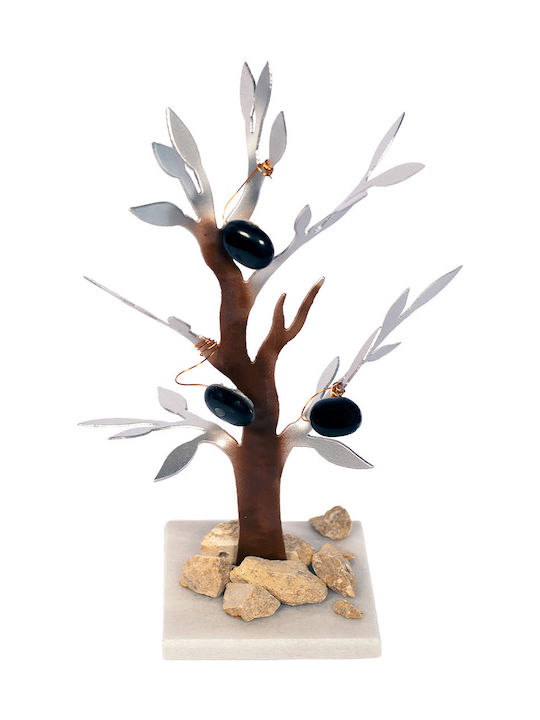 Decor Pentru Masă Mărțișor Metalic Argintiu 25cm Nr.3