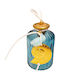 Handgefertigte Glasflasche Blau Gold Muschel 7x10cm Kleine 190ml