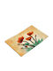 Platou Decorativ Handcrafted Sticlă ''Kallisti'' Păpădii Portocalii 19,5x29,5
