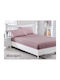 Double Fitted Bed Sheet Eggplant Cotton Clove 160x200+30cm