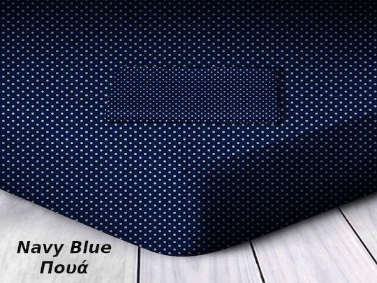 Σετ Μαξιλαροθήκες Navy Blue Πουά Βαμβακερές Γαρύφαλλο 2 Τεμαχίων 50x70