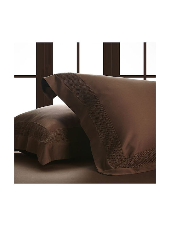 Hauz Bamboo Collection Oxford Monochrome Kissenbezüge 52x78+20+6x3 Zimt