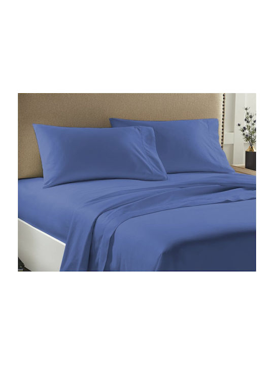 Duvet Cover Double Solid Blue Economy Garifallo...