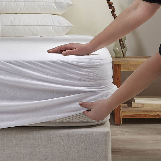 Αδιάβροχο Επίστρωμα Αιγαίον 160x200+40 White Αδιάβροχο Επίστρωμα Αιγαίον 160x200+40 White