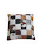 Jgs S.a Διακοσμητική Μαξιλαροθήκη Matador Small Block Cushion-026 Άσπρη Καφέ Βακέτα 45x45cm