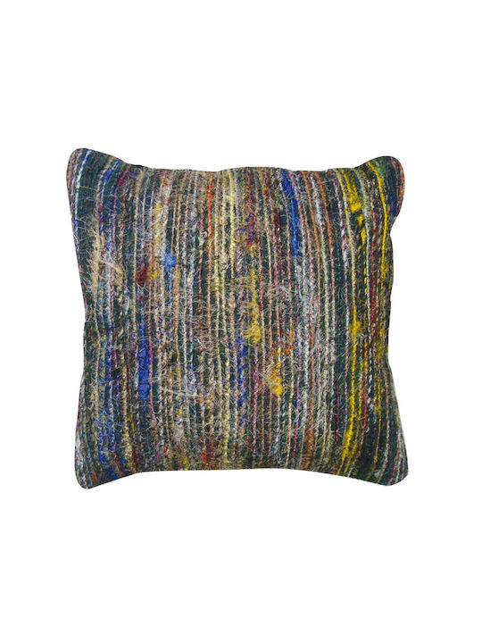 JGS S.A. Throw Pillow Cover RS-73 Cushion-020 Multicolour Silk 45x45cm