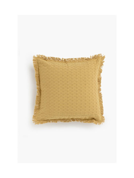 Zierkissen 100% Baumwolle 45×45 Gelb