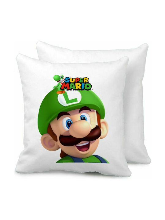 Super Mario Luigi Zierkissen Sofa 40x40cm Mit Füllung