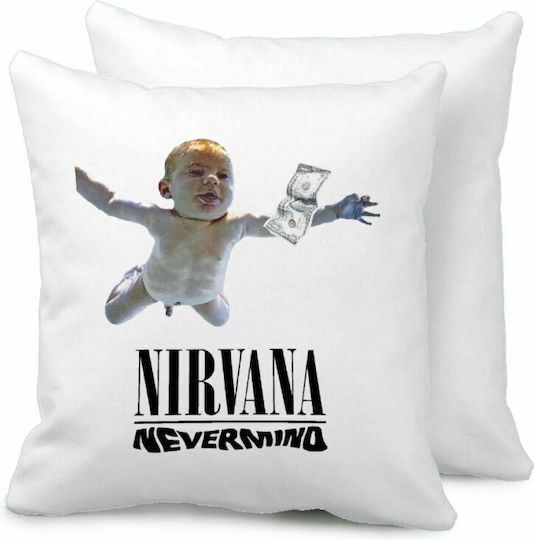 Nirvana Nevermind Μαξιλάρι Καναπέ 40x40cm Περιέχεται Γέμισμα