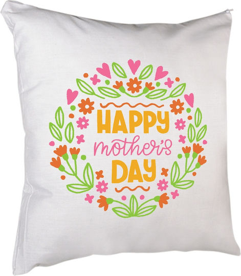 Happy Mother Day Satin Velvet Throw Pillow 40 X 40 Cm Filling