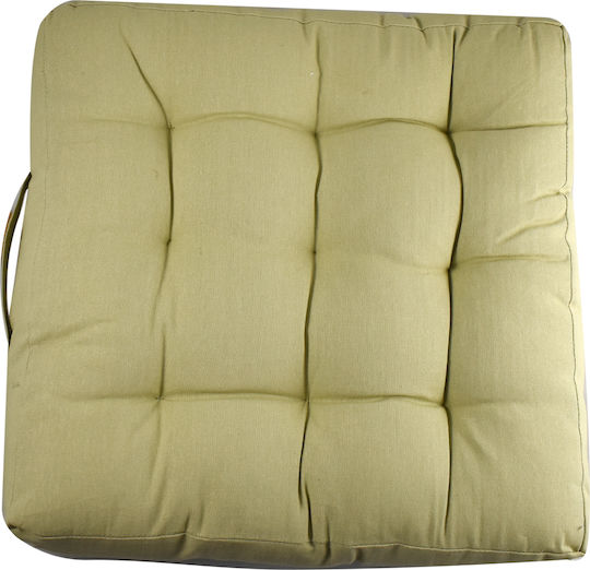 Cushion 45×45x8 Cm Cotton Mattress Polyester Filling Olive Green