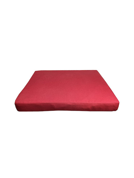 Outdoor Chair Cushion Waterproof Fabric Red Colour Zipper 43*43*5cm