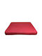 Outdoor Chair Cushion Waterproof Fabric Red Colour Zipper 43*43*5cm