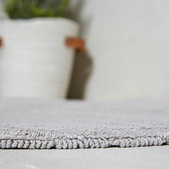 Στρογγυλό Πατάκι Fieldcrest Ultra Soft 60 Rοuνd Light Grey