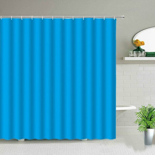 Duschvorhang 180x180cm Stoff Wasserabweisend Türkises