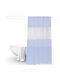 Shower Curtain 180x180cm Waterproof Plastic Eco-Friendly Transparent Blue In The Middle