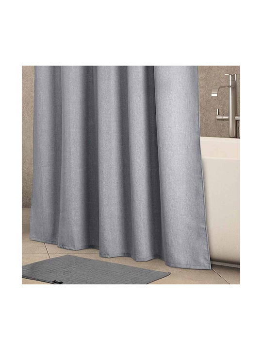 Κουρτίνα Μπάνιου Fieldcrest Linen-look 180cmx200cm Dark Sea