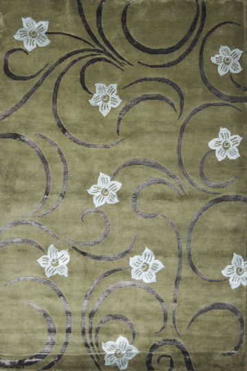 Teppich New Nepal 2004 Olive-Grau 160x230cm