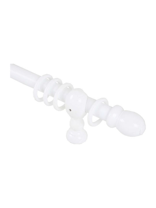 Wooden Curtain Pole Oem Φ35 White 100cm