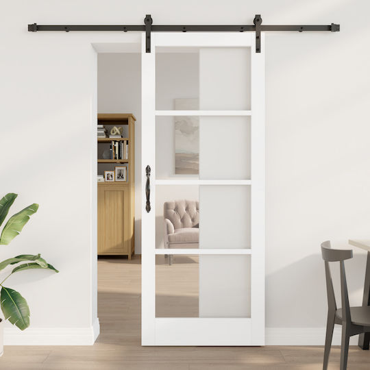 Vidaxl Συρόμενη Πόρτα Σετ Χαλκά 'orkdal' Λευκή 83x211 Cm Vidaxl Συρόμενη Πόρτα Σετ Χαλκά 'orkdal' Λευκή 83x211 Cm