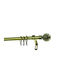 Extendable Metallic Curtain Pole Barcelona Single Diameter 25mm Length 160-300cm Bronze 160/300cm