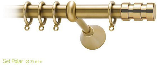 Curtain Pole Viometale Set Polar Ø25 Matte Floor 160cm Single Set 160 Cm
