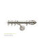 Curtain Pole Viometale Set Joker Riviere Φ25 Nickel Matt Riviere 160cm Single Set 160 cm