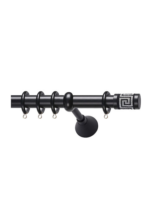Curtain Pole Viometale Set Meandros Φ25 Black M...