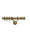Vorhangstangen Viometale Set See Through Φ25 Bronze 200cm Doppelset mit der Eisenbahn