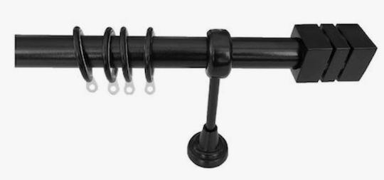 Curtain Pole Φ25 Black Matte No 2 Fixed 140 Cm