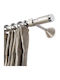 Aslanis Titan Nickel Satin Curtain Pole 25mm Extendable Rail Oval 160cm
