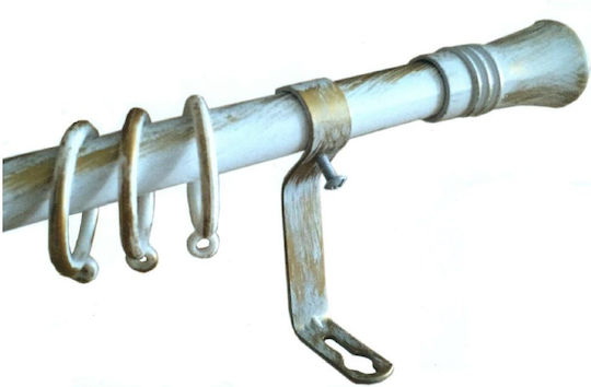 Frans Extendable Metallic Curtain Pole B2 Single Φ19mm 120-210cm Frans Extendable Metallic Curtain Pole B2 Single Φ19mm 120-210cm