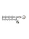 Metallic Curtain Pole Enis Electra Chain Nickel Matte Chrome 160cm