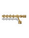 Vorhangstange Bronze Φ25 Enis Α2 Matt Gold 300cm Doppel Schiene