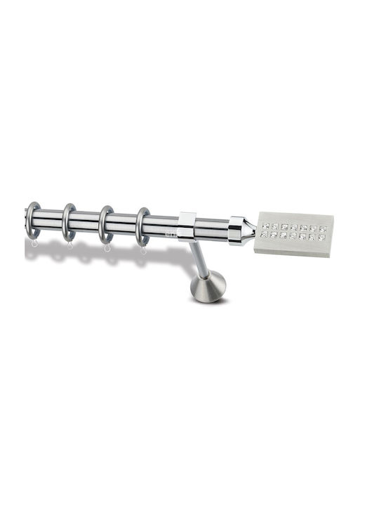 Enis Metal Curtain Pole 25mm Nickel Matte Chrom...