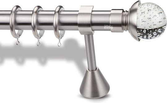 Metallic Curtain Pole F35 Enis Bubble Plate Nickel Matte 160cm