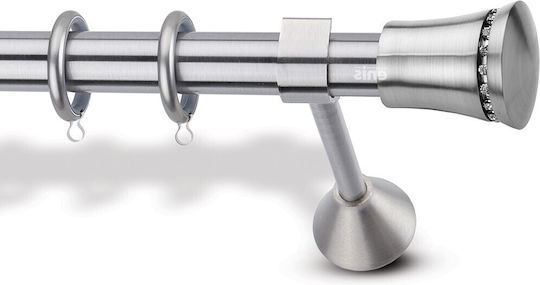 Metallic Curtain Pole 25 Enis Parga Chain Nickel Matte 200cm