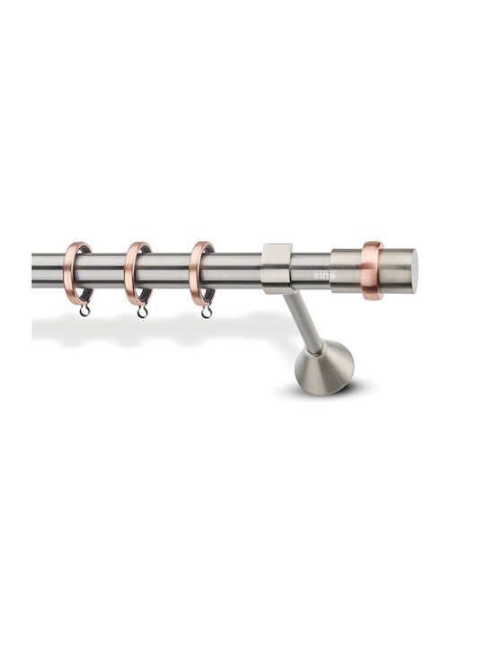 Metallic Curtain Pole Enis Thira Nickel Matte C...
