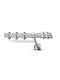 Metallic Curtain Pole Enis Daphne Nickel Matte Chrome 160cm Double Tube Diameter 20