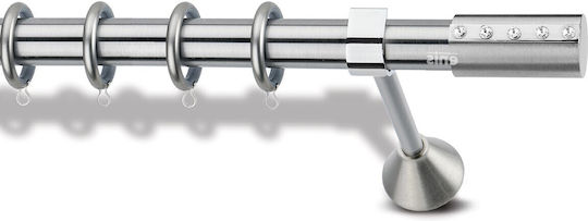 Bare pentru perdele Metalic Φ25 Enis Ιτέα Nikel Mat 200cm Dublu cu tijă Φ20