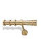 Metallic Curtain Pole F35 Enis Paros Matte 160cm Double Rail
