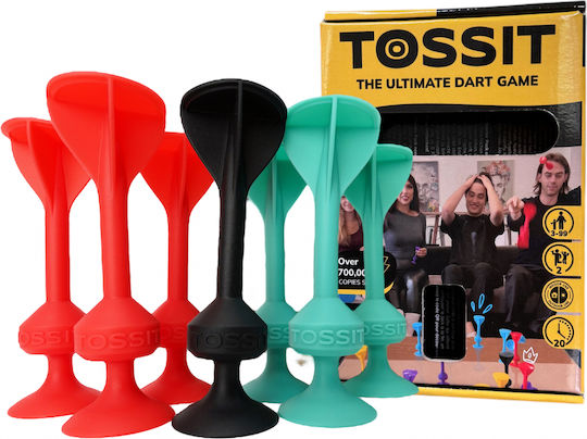 Darts Game Suction Cups Tossit 7-piece Set Red-turquoise