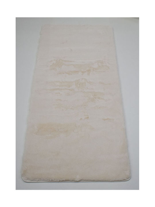 Χαλί Στρογγυλό 160x160 Super Fluffy White Eurofil