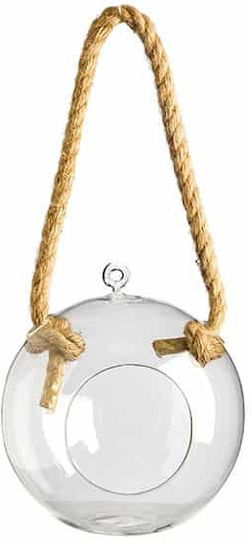 Jκ Home Décor Стъклена Топка Отваряне И Въже 10x10см
