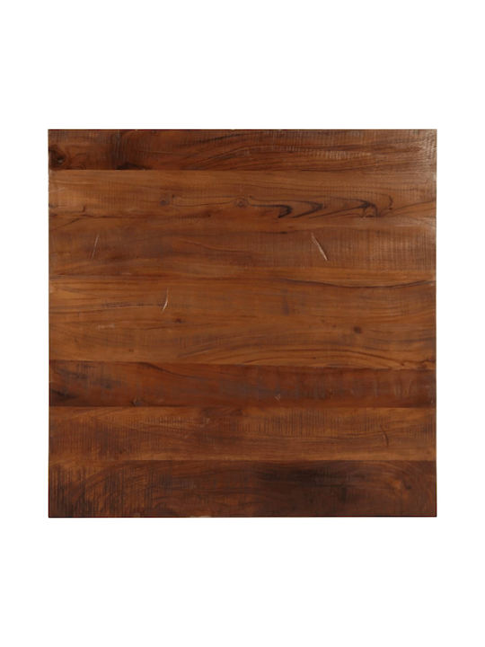 Tabletop 80x80x2.5 Cm Square Solid Recycled Wooden