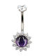Poco Loco Belly Button Piercing Earring Made of Purple Titanium