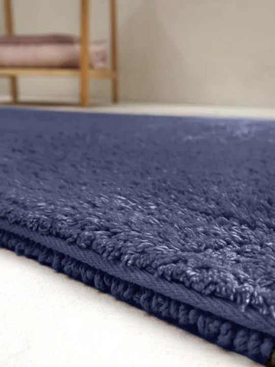 Fieldcrest Bath Mat Cotton Ultra Soft Indigo Bl...